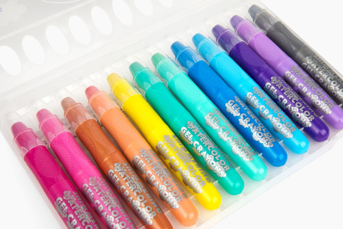 Glitter watercolor gel crayons